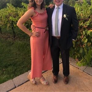 Lush Coral Ruffle Dress